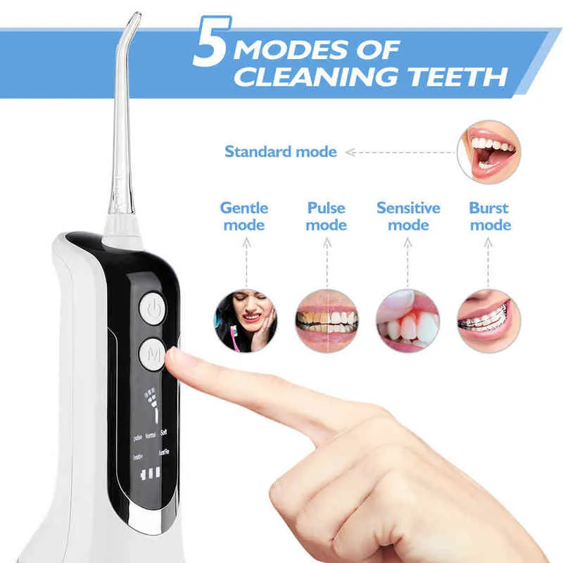 Elektrisk tandläkare, stor skärm intelligent renare, 5-växlad justering, elimineringsberäkning 220511