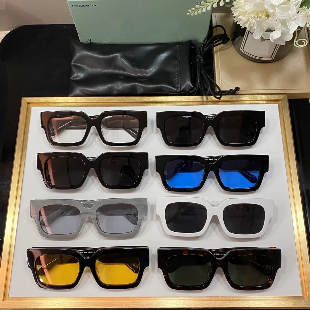 Herrkvinnor designer solglasögon lyx cool stil mode klassisk tjock platta svart vit fyrkantig ram glasögon från man glasar290y