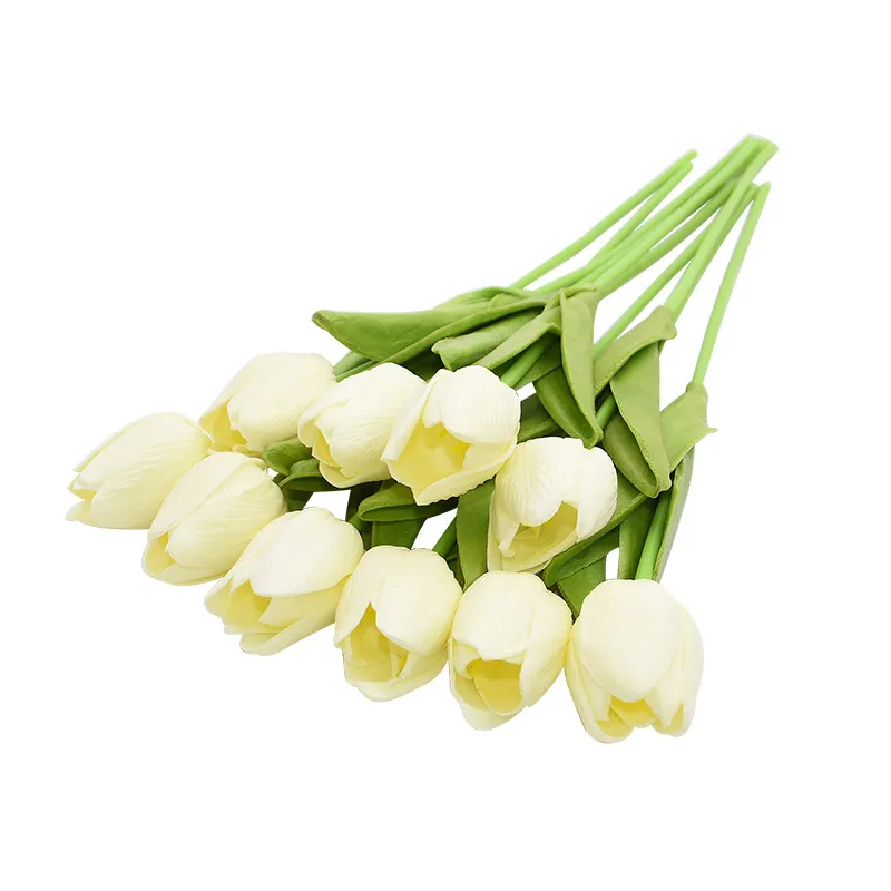 Tulip Flor artificial Bouquet Falso para la decoración de la boda S Decoración del jardín del hogar 220804
