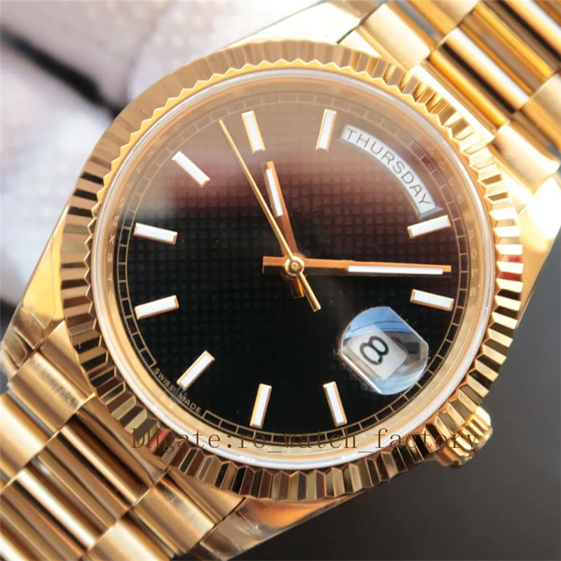 Men Papers, de alta qualidade, relógio BP Maker 40mm Data do dia 18K Amarelo Gold Ásia 2813 Movimento Automático Men Watches2834