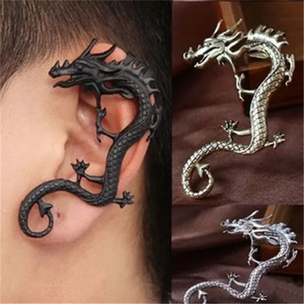 European and American retro punk dragon Ear Cuff jewelry accessories earrings men's and women's clip-on earrings 2022 pa231L