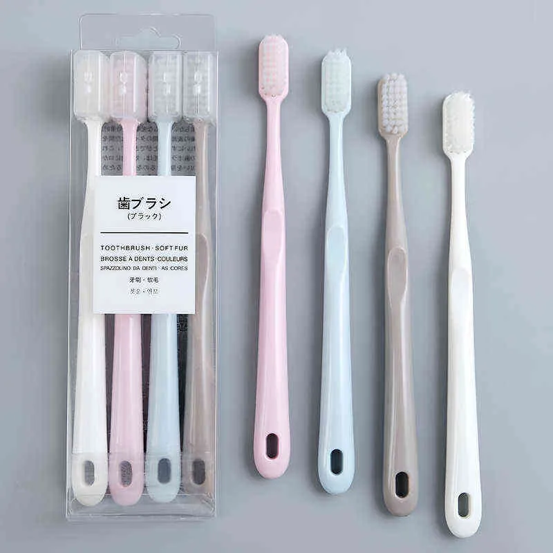 Tandborste 3/4st Tandborstar japanskorisk vuxen macaron tandborste litet brett huvud ultra-mjuk borst för känsliga tänder 0511