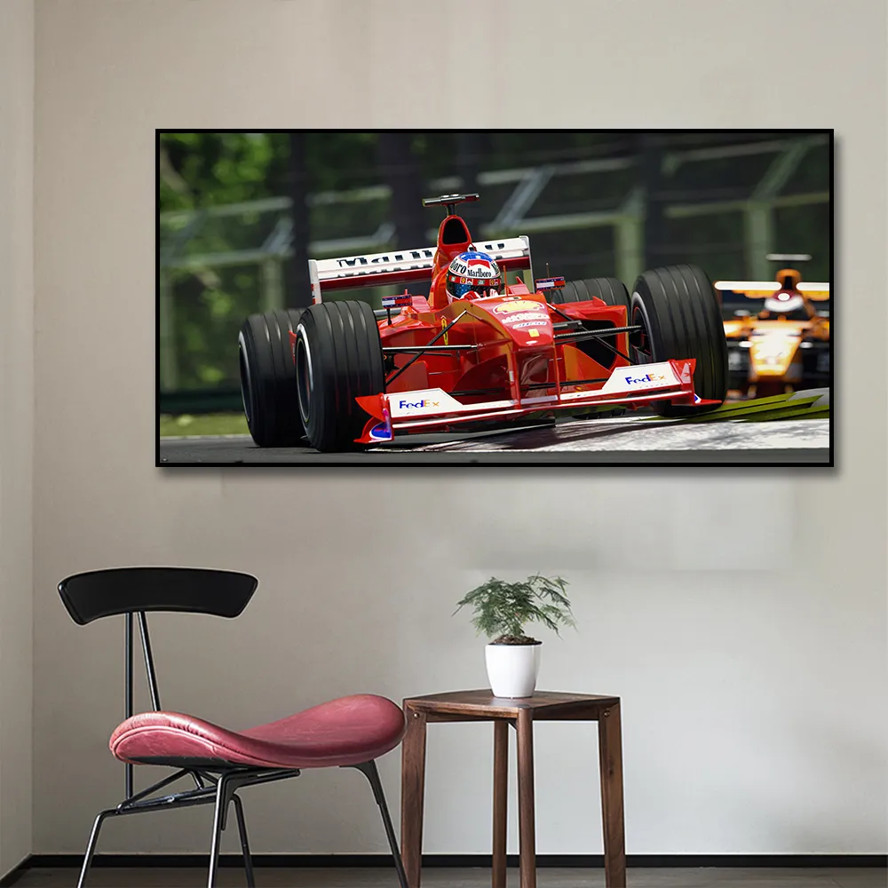 F1 Plakat wyścigowy na płótnie malowanie druku