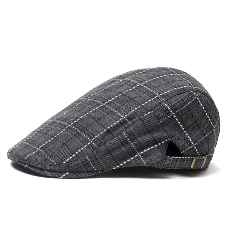 Berets Herren Sboy Golf Plaid Beret Irische Hüte Männer Cabbie Fahren Flat Caps 2022 MODE STREETWOW Casual Autumnberets Chur223197