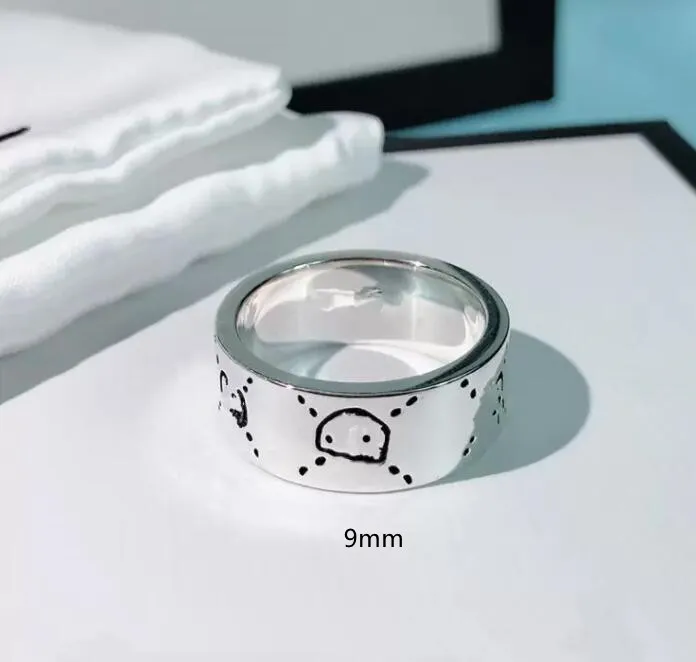 Schädel Straße Titan Stahl Band Ring Mode Paar Party Hochzeit Männer und Frauen Schmuck Punk Ringe Geschenk mit Box278a