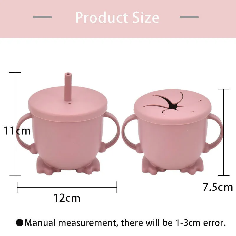 Baby Silicone Feeding Portable Drinkware Sippy Food Grade Learning Cups For Toddlers Storage Snack Container BPA FREE 220812