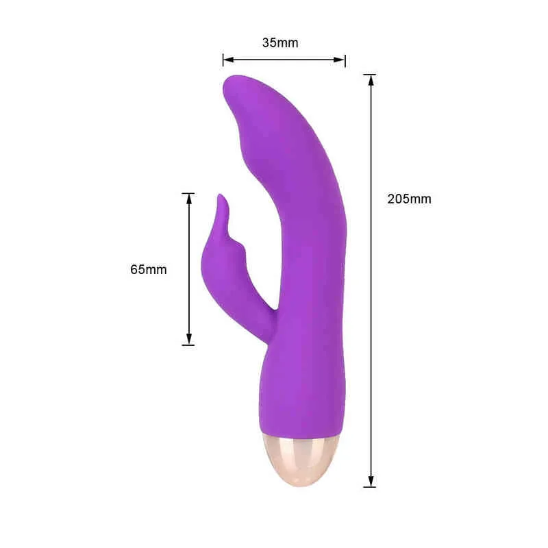 Rabbit podwójny wibracja wibrator punktowy 10 Stymulator stymulatora łechtaczki z pochwy masażer dla dorosłych produkty seksualne dla kobiet L2207116488293