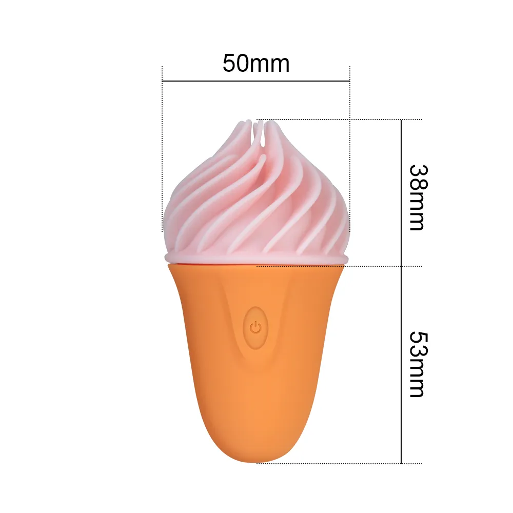 大人向けのヴァティン膣マッサージgスポットクリトリス刺激装置アイスクリームバイブレーター10モードセクシーなおもちゃの女性