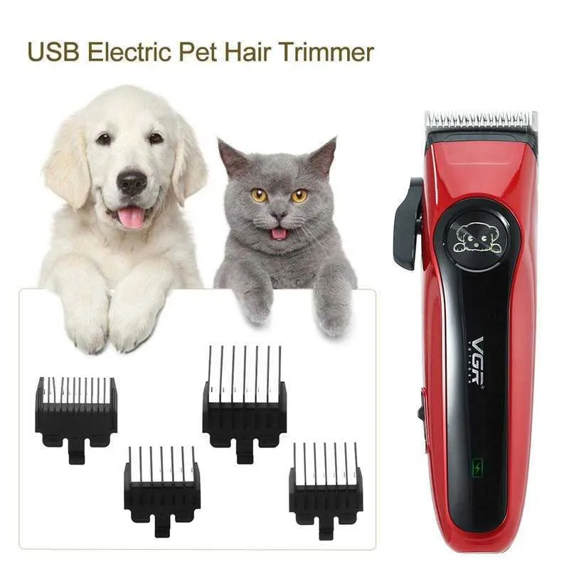 Professionnel rechargeable de tondeuse de cheveux d'animal familier de VGR V-202 pour la machine de coupe de cheveux