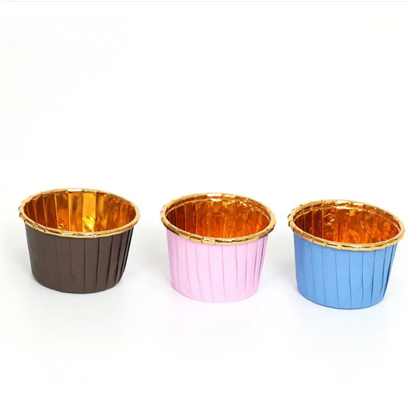 Pack i Muffin Cupcake Liner Involucri torte Tazza da forno Vassoio Custodia torta Bicchieri di carta Strumenti pasticceria Forniture feste 220815