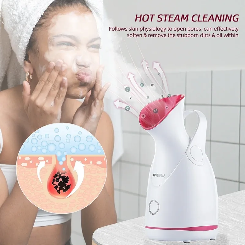 Face Steamer Nano Steam Compress Heating Sprayer Skin Moisturizing Humidifier Pore Deep Cleaning Water Hydration Nebulizer 220711