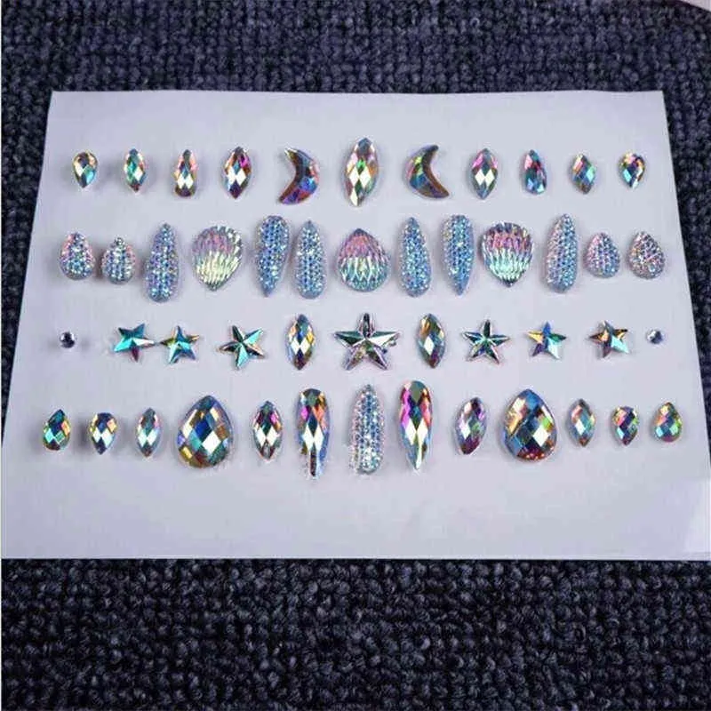 NXY Tatuaggi temporanei il viso Gioielli Diamante Trucco Art Eyeliner Glitter Adesivo gioielli Party Bady Tools Strass 0330
