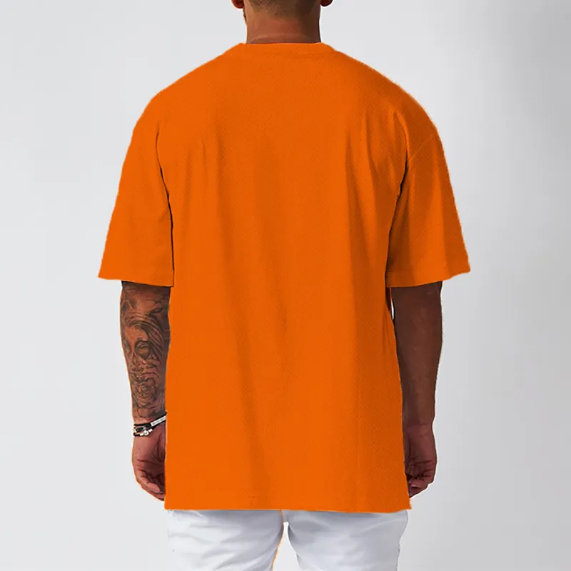 Mens na pół rękawie Owwony koszulki T -koszulka Siatowa Siód Odzież kulturystyka Fitness Lose sportowe strefy streetwearu Hip Hop Tshirt 220621