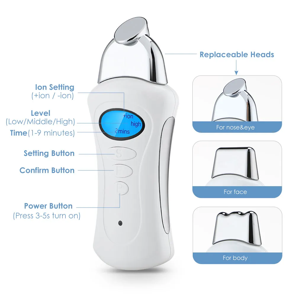 Handheld Galvanic Spa Nu Electroporator Sketfring Face Lift Microcurrent Facial Machine Galvanic Current Device Caren1404708