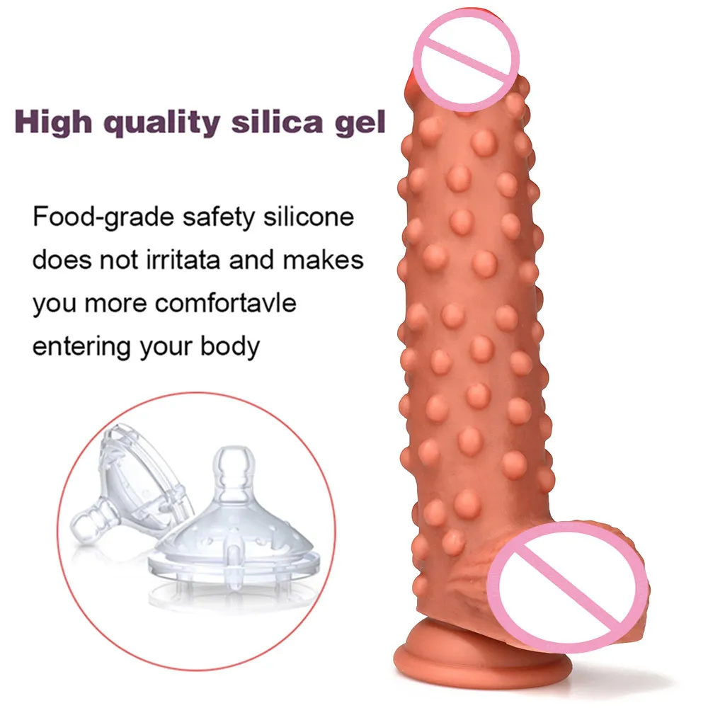 Grote realistische penisdildo met weerhaken Enorme anale speeltjes Zacht siliconen monster sexy speelgoed voor lesbische vrouwen met zuignap Volwassen product