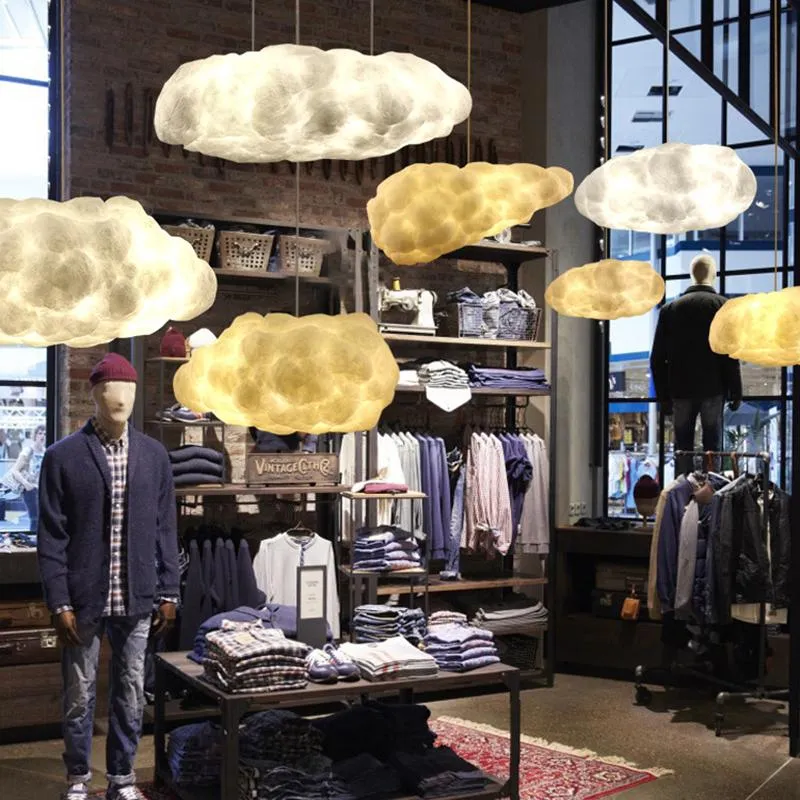 Pendelleuchten Moderne schwimmende Wolke LED-Leuchten Wohnzimmerlampe Bar Shop Dekor Hängeleuchten Kid Drop LightsPendant209v