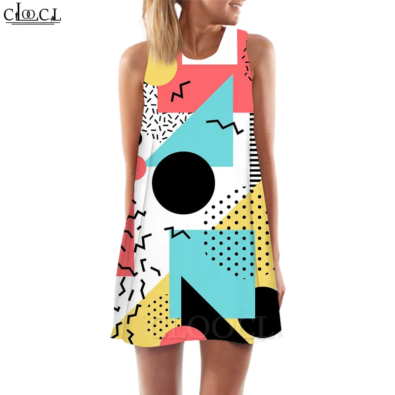 Polynesia Abstract Art Women Tank Tops 3D Printed Loose Dress Sexy Short Female Vest Fashion Sleeveless Dress W220616