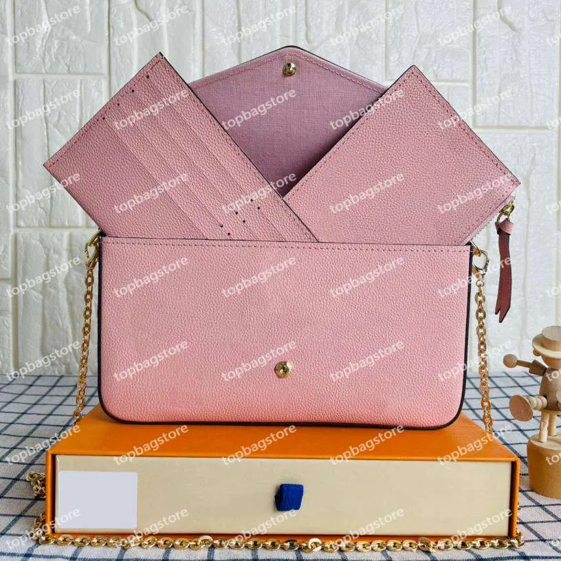 Çok Felicie Pochette Kadın Tasarımcı Zincir Çantalar Cüzdan Deri Omuz Crossbody Cüzdanlar287x