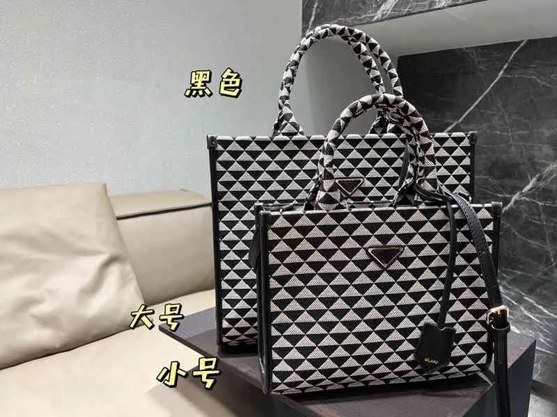 Balık Ölçeği Üçgen Geometrik Tuval Zırh Alışveriş Çantası Beach Tote Taşınabilir Messenger Çanta Purses_DFQZ