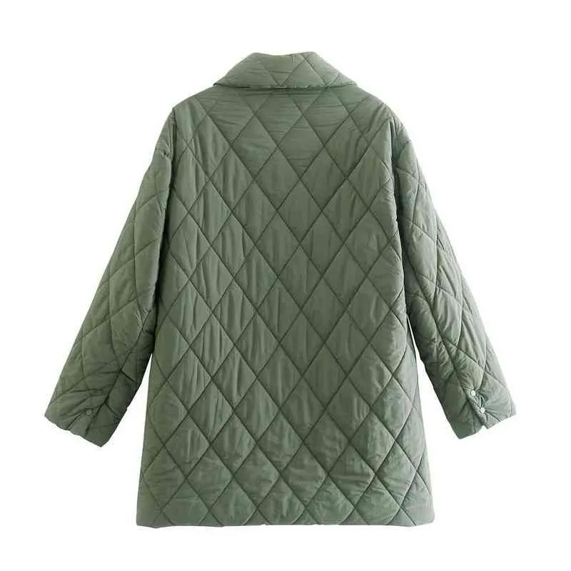 Femmes mode revers épaissi coton manteau veste chaude rétro à manches longues femmes coton manteau haut tendance L220725