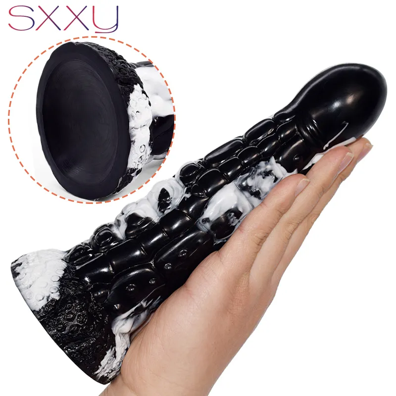 SXXY Perlen-Analspielzeug mit Saugnapf für Frauen, Vagina, Masturbieren, tiefe Textur, Buttplug, Fantasy-Dildo, Anus-Massage, Sexshop, 220412