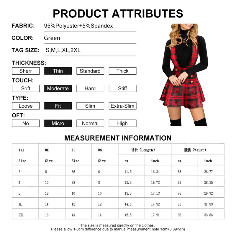 Korean Fashion Plaid Mini Skirt Womens Christmas High Waist Kawaii Red Black Suspender Strap Mujer Faldas 220317