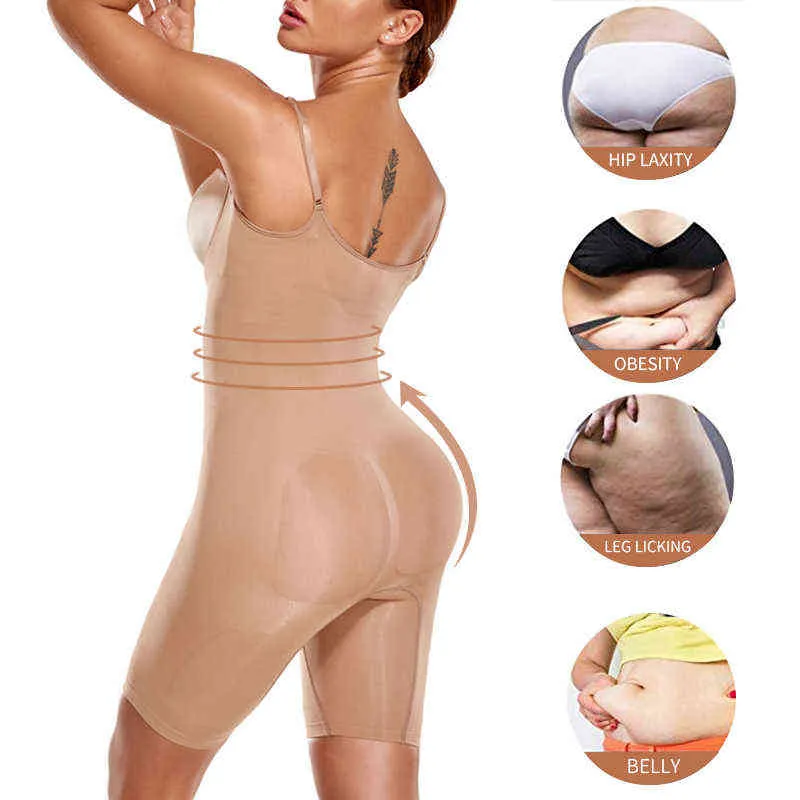 Femmes Body sans couture Shapewear Full Body Shaper Tummy Control Minceur Gaine Ventre Réduire Corset Butt Lifter Dij Smarter L220802