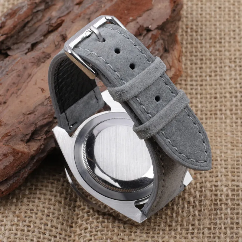 Soft Suede Leather Watch Band 18mm 19mm 20mm 22mm 24mm Blue Brown Watch Straps Stainless Steel Buckle Watch Accessories 220705265k