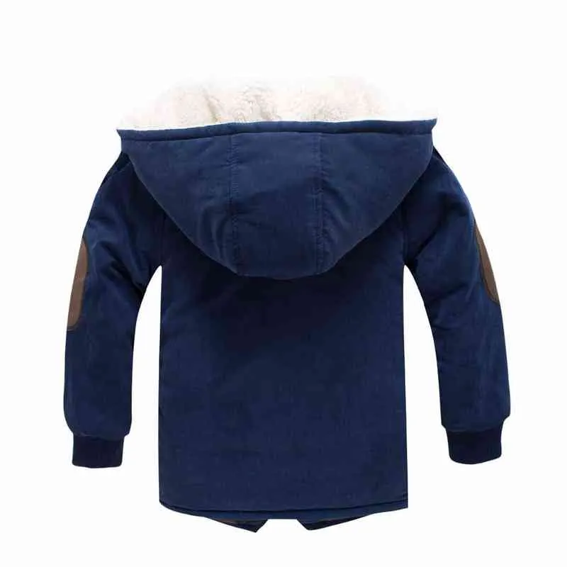 冬の子供ダウンジャケットスノーウェアジャケット高品質の綿の厚いアウターウェアティーンエイジャージャケットフード付きキッズジャケットJ220718