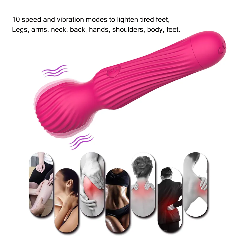 10 modalità Vibratori G-Spot Bacchetta AV Massaggiatori vaginali Stimolazione del clitoride Giocattoli sexy Negozio donne Coppia adulta Masturbatori femminili