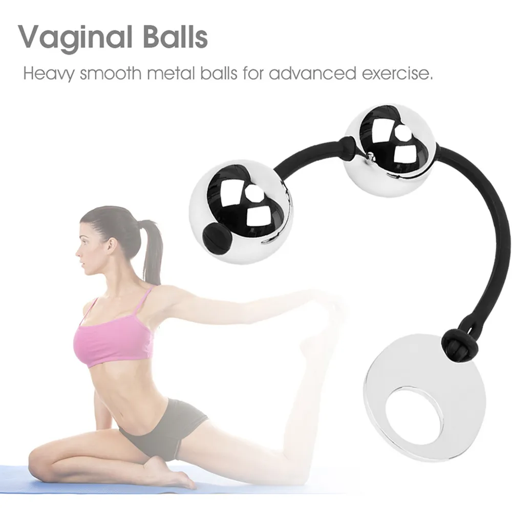 FBHSECL Anal Beads Erotic Metal Ben Wa Balls Kegel Exerciser Weighted Vaginal sexy Shop Adult Products Toys for Woman