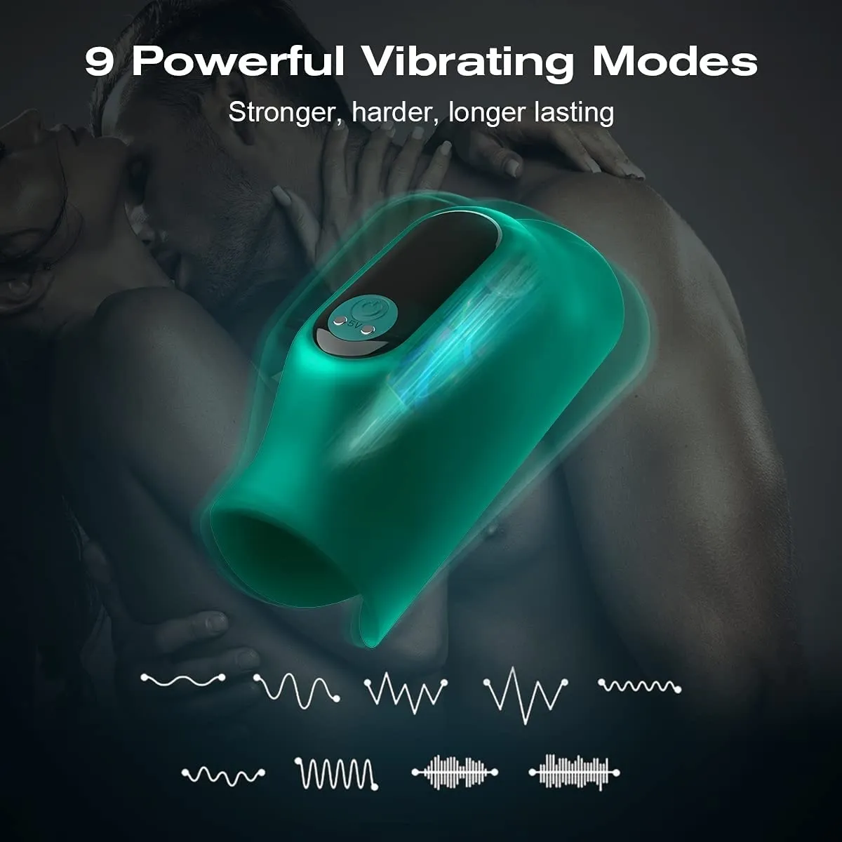 Masturbateur masculin vibrant vibrateurs de pénis ailes réglables mains libres 9 vibrations gland éjaculation anneau de coq jouets sexy pour adultes