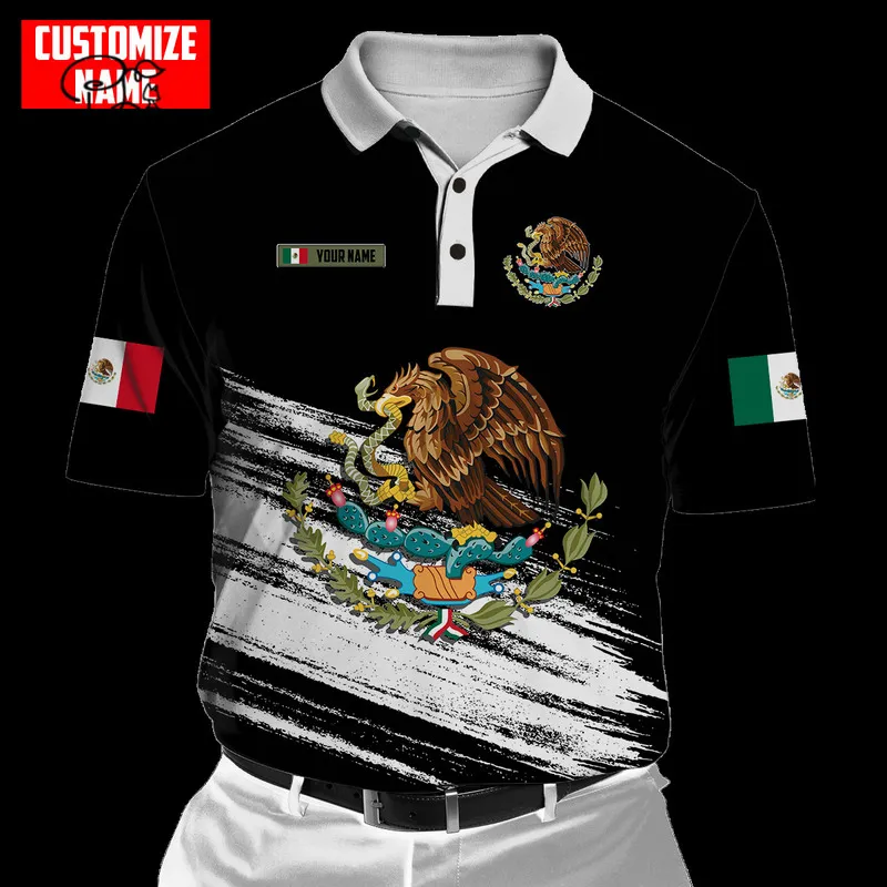 PLstarCosmos 3DPrind Mexico Polo Shirt Personalized Team Funny Summer Harajuku Sleeveless Tees Fitness Unisex Style 3 220713