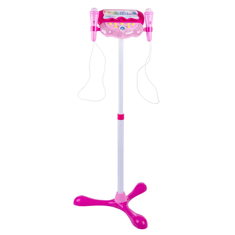 Enfants karaoké chanson machine support de microphone lumières jouet braintraining jouet pour enfants jouets éducatifs cadeau d'anniversaire rose 29861601