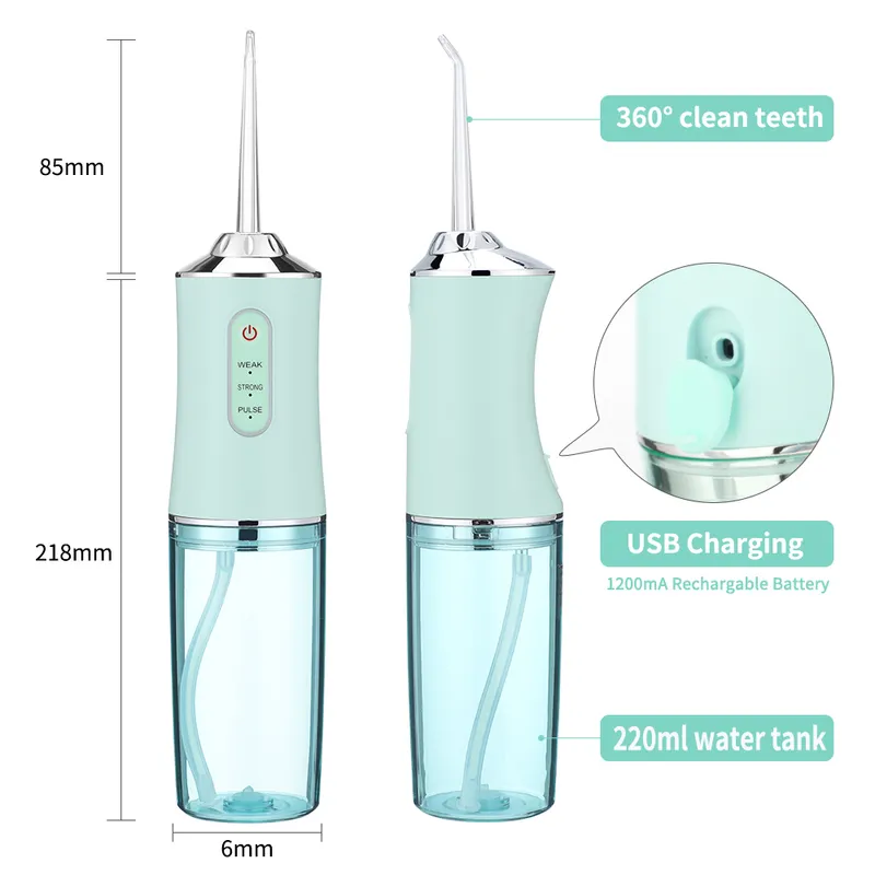 Powerful Dental Water Jet Pick Flosser Mouth Washing Machine Portable Oral Irrigator for Teeth Whitening Cleaning Health 220727