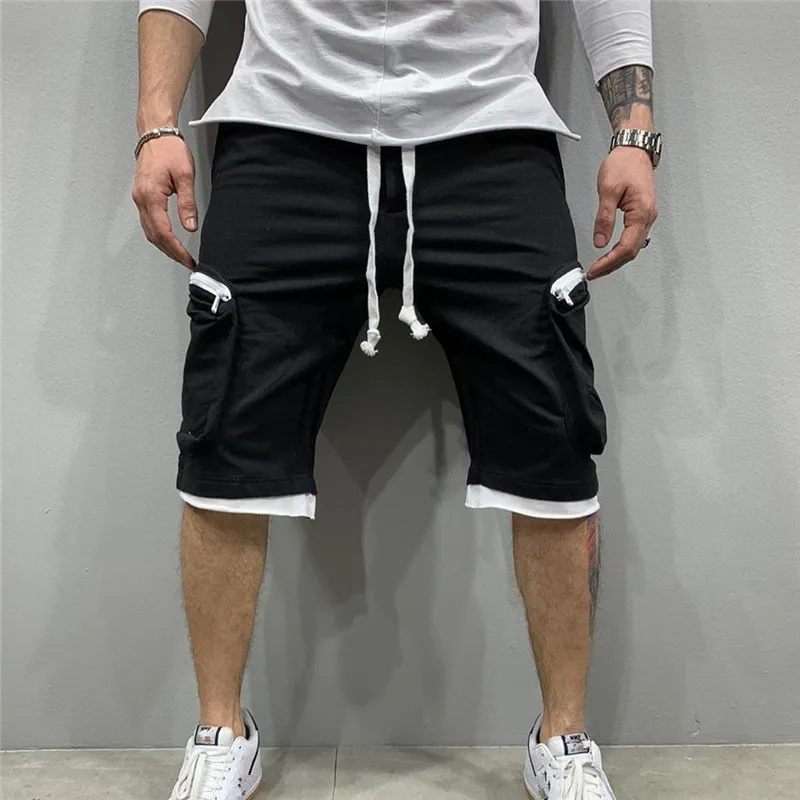 Summer Loose Shorts Men S Jogging Short Pants Casual Fitness Streetwear Men Multi Pocket Sport Casual Hip Cargo 220714