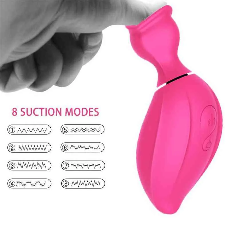 Nxy Vibratorer Vuxen Vagina Bröstvårtor Sugande Klitoris Stimulator G-punkt Vaginalmassage Kvinnlig Onani Vibrator Sexleksaker för Kvinna 220509