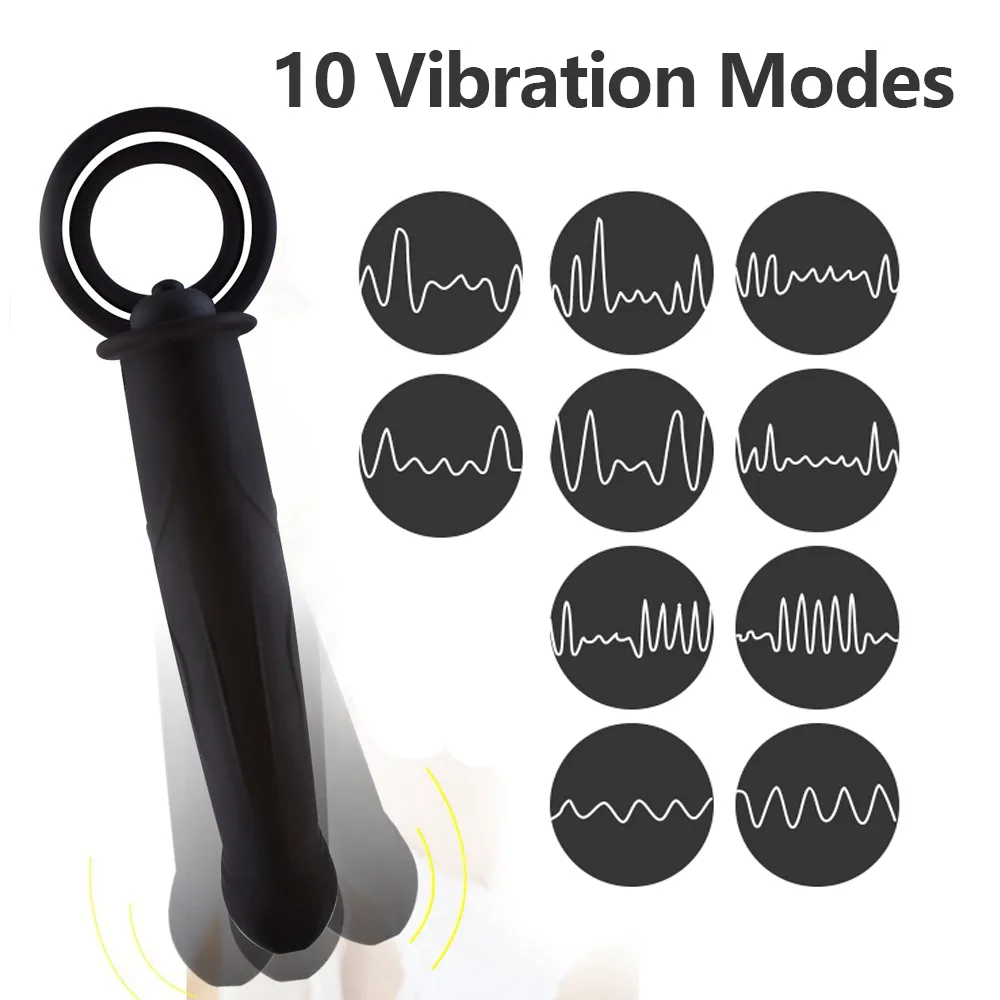 Brinquedos sensuais para casais Penis Vibrator Rings Vibradores de dupla penetração Strapon Dildo Vagina Estimulador de clitóris Anel escrotal