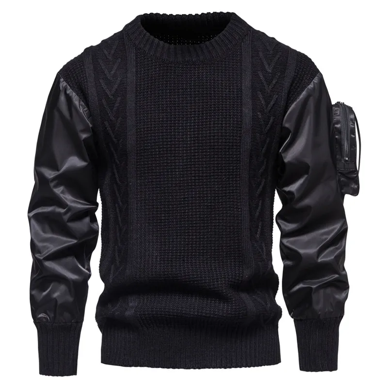 Herrtröjor armétröja män taktiska utomhus lapptäcke armficka designer pullover jumper tröjor herr jersey hombre streetwear 220826