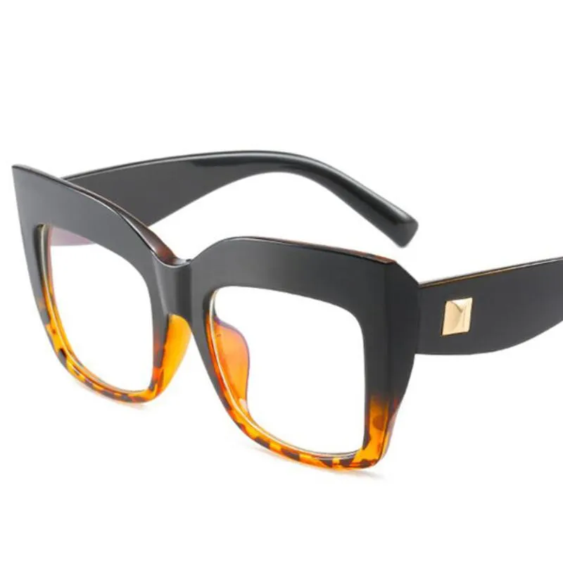 Солнцезащитные очки большого размера, прозрачные черные леопардовые очки для чтения, женские винтажные квадратные очки, увеличитель зрения 1, 5, 1, 75, солнцезащитные очки Sungl190K