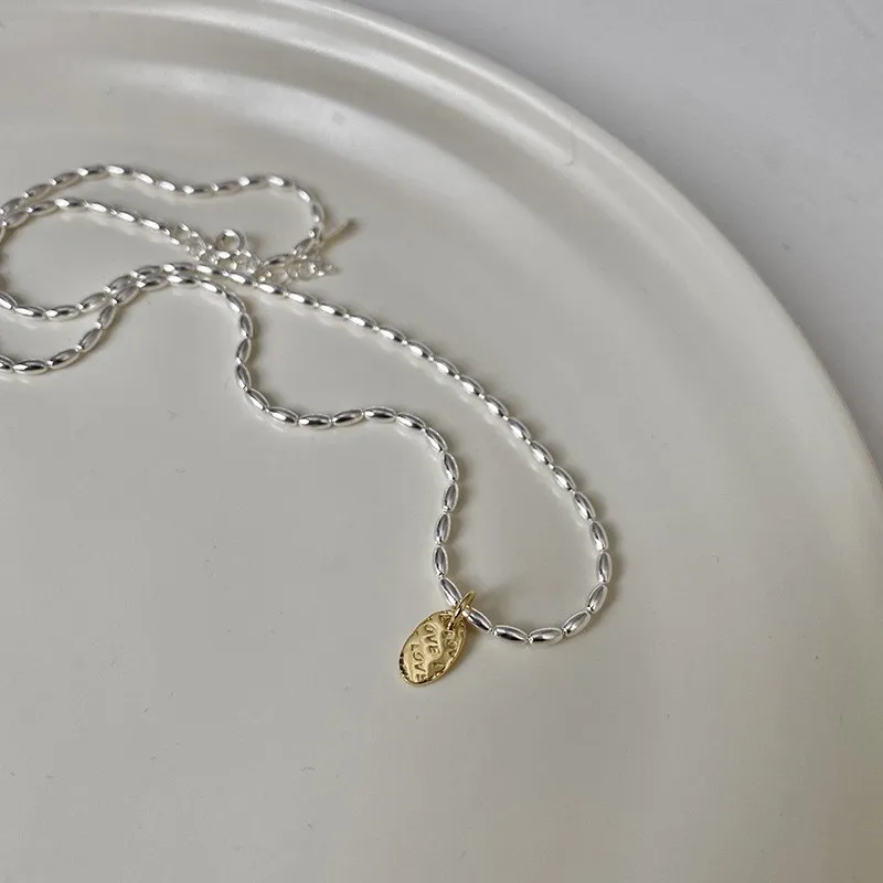 المجوهرات 925 Sterling Silver Flaged Furngling Chain Necklace قلادة قلادة غجرت ماس ​​أخضر من أجل النساء