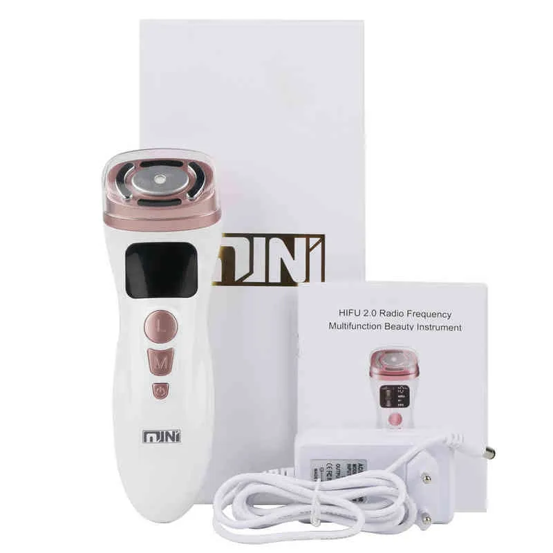 NEW Mini HIFU Facial Machine RF Tightening EMS Microcurrent For Eye & Lifting and Anti Wrinkle Face Massager 220512