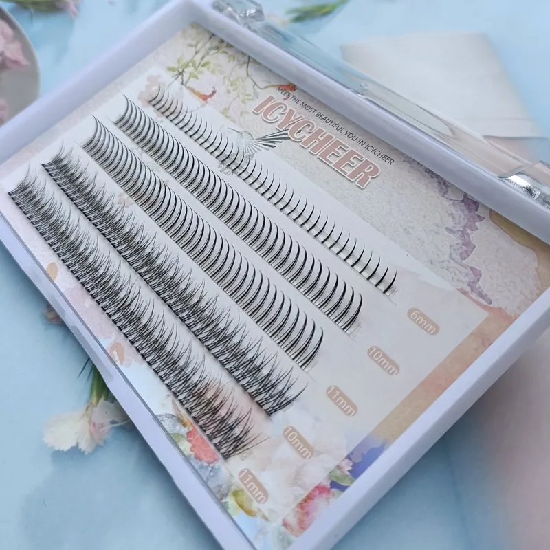 Individual Lashes Mix Bottom A Shape Fish Tail False Eyelashes Fairy Extension Pre Fan Russian Volume Soft Natural Cilia 220524