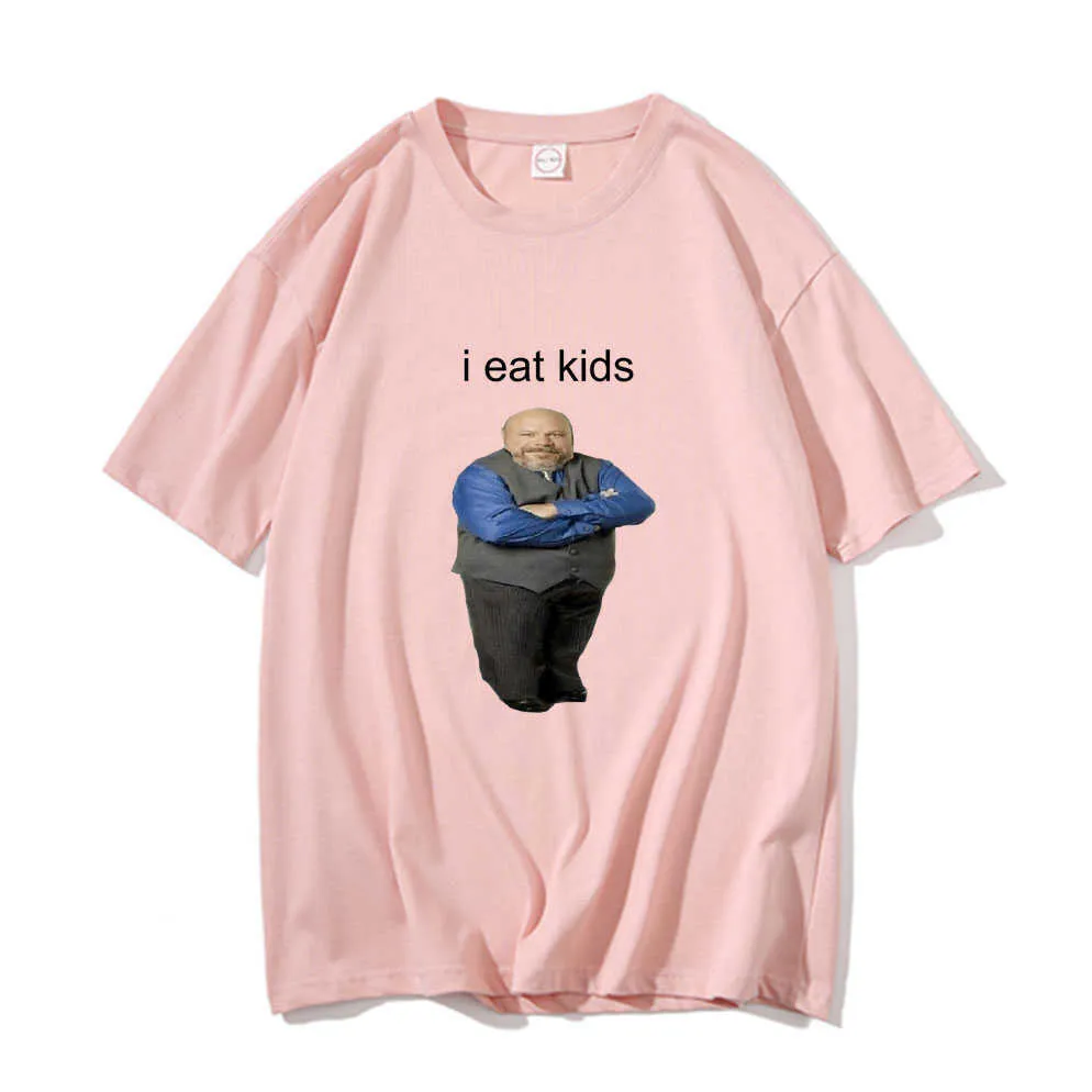 Bertram Eats Kids Divertente Uomo Donna T-Shirt i Eat Tees Uomo Puro Cotone Manica Corta Nero Casual Allentato Tshirtbzp9