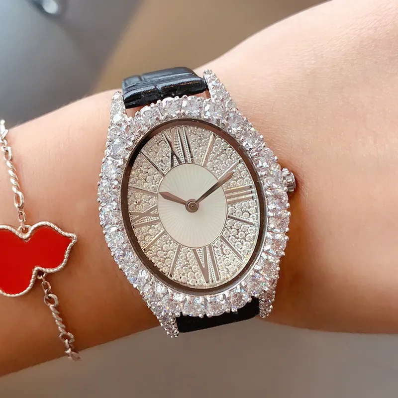 Montres en diamant pour femmes, mouvement à Quartz, montre-bracelet De mode 36mm, classique, pour dames d'affaires, Montre De Luxe221J