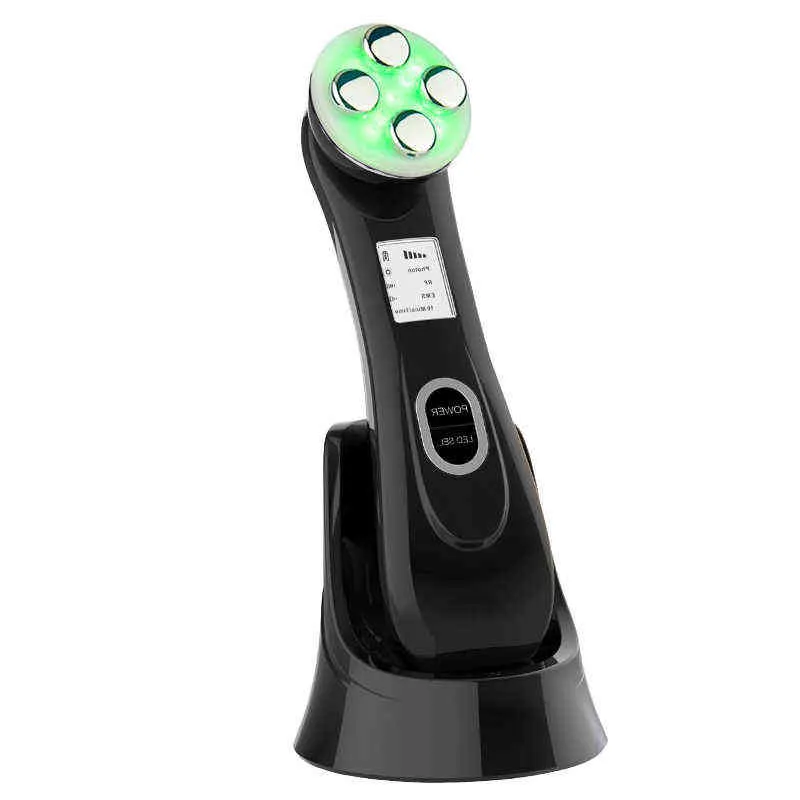 Appareils de soins du visage électroporation Rf Ems mésothérapie lumière LED masseur Facial serrer les soins de la peau radiofréquence Rf Machine de levage du visage beauté 0727