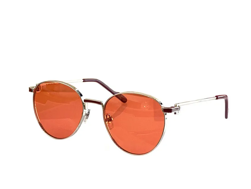 Nouvelles lunettes de soleil de mode 0335 cadre rond K cadre en or style populaire et simple polyvalent extérieur uv400 protection glasses257j