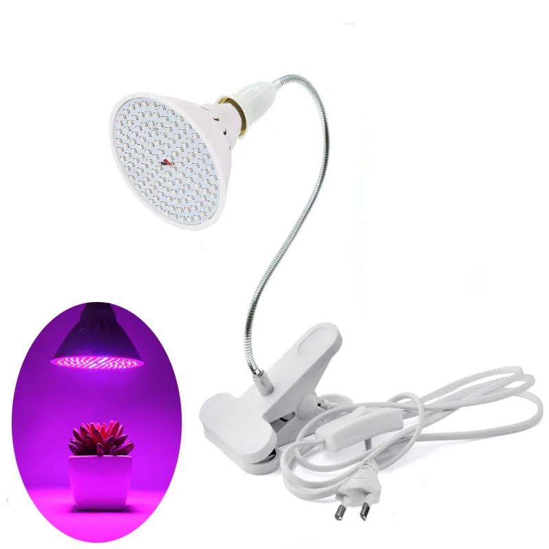 60 126 200 LED Grow Bulb Bulbe 360 ​​Clip de porte-lampe flexible pour végétal de fleur de plante Hydroponie de serre intérieure D2 0212U