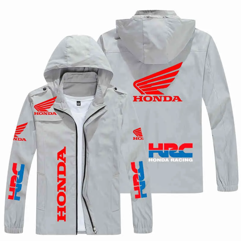 Honda bil vinge HRC röd tryck män kvinnor jacka mode sportkläder tröja motorcykel racer biker coats