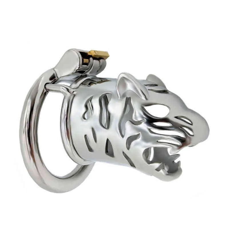 NXY Chastity Device Frrk 37 Extended Tiger Head Lock Acciaio inossidabile Anti Masturbazione Penis Binding Tool 0416